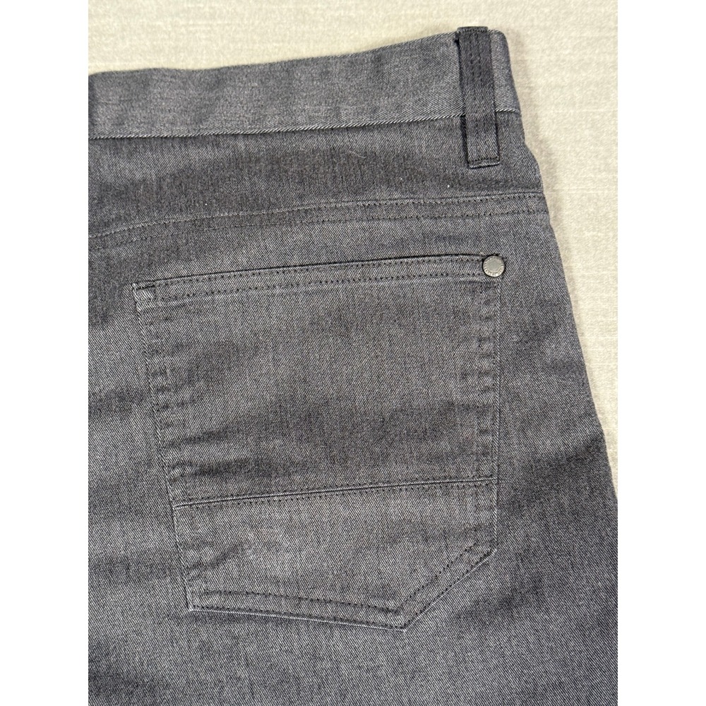 Kenneth Cole Reaction Mens Slim Fit Pants 32x30 Charcoal Gray Heather 5-Pocket - Picture 10 of 11